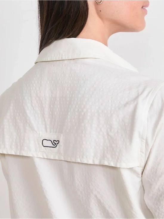 NWT Vineyard Vines Harbor Shirt Cover-Up | White Cap | Size 10 - Picture 4 of 6